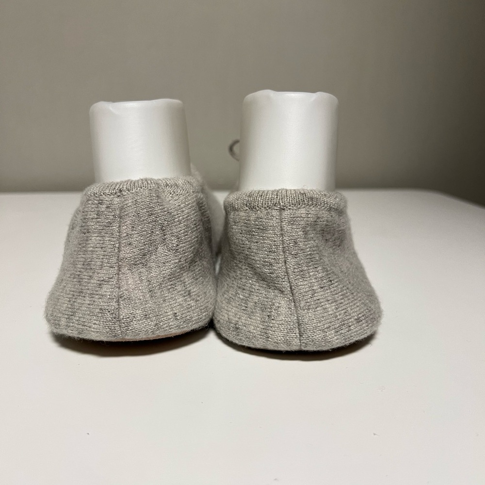 N. PEAL 100% Cashmere Women’s Slippers Fumo Gray EU 39-40 US 9-9.5 - Picture 4 of 10